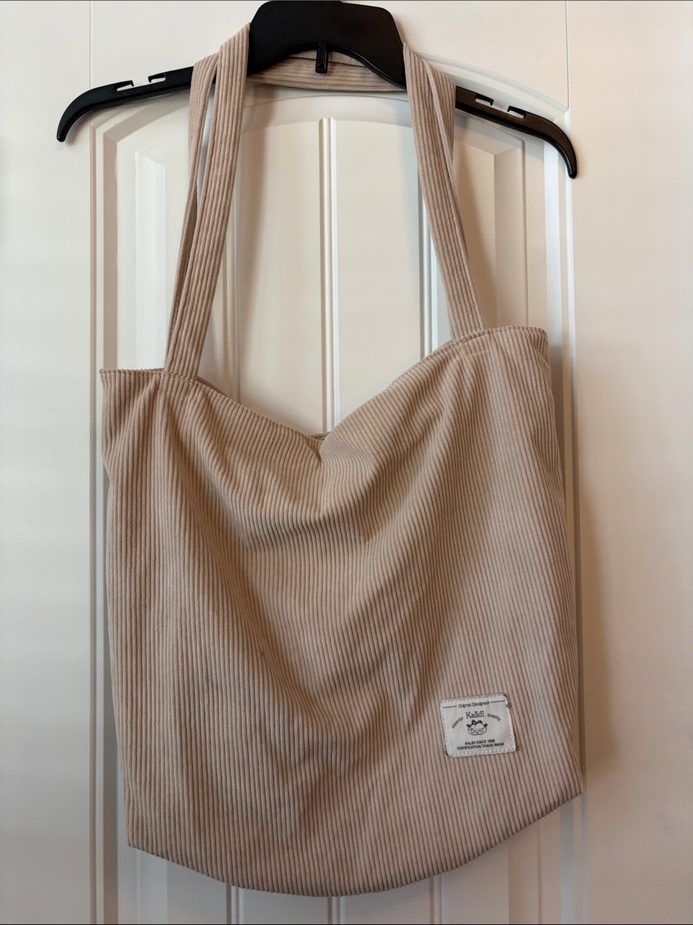 Kalidi cream corduroy bag